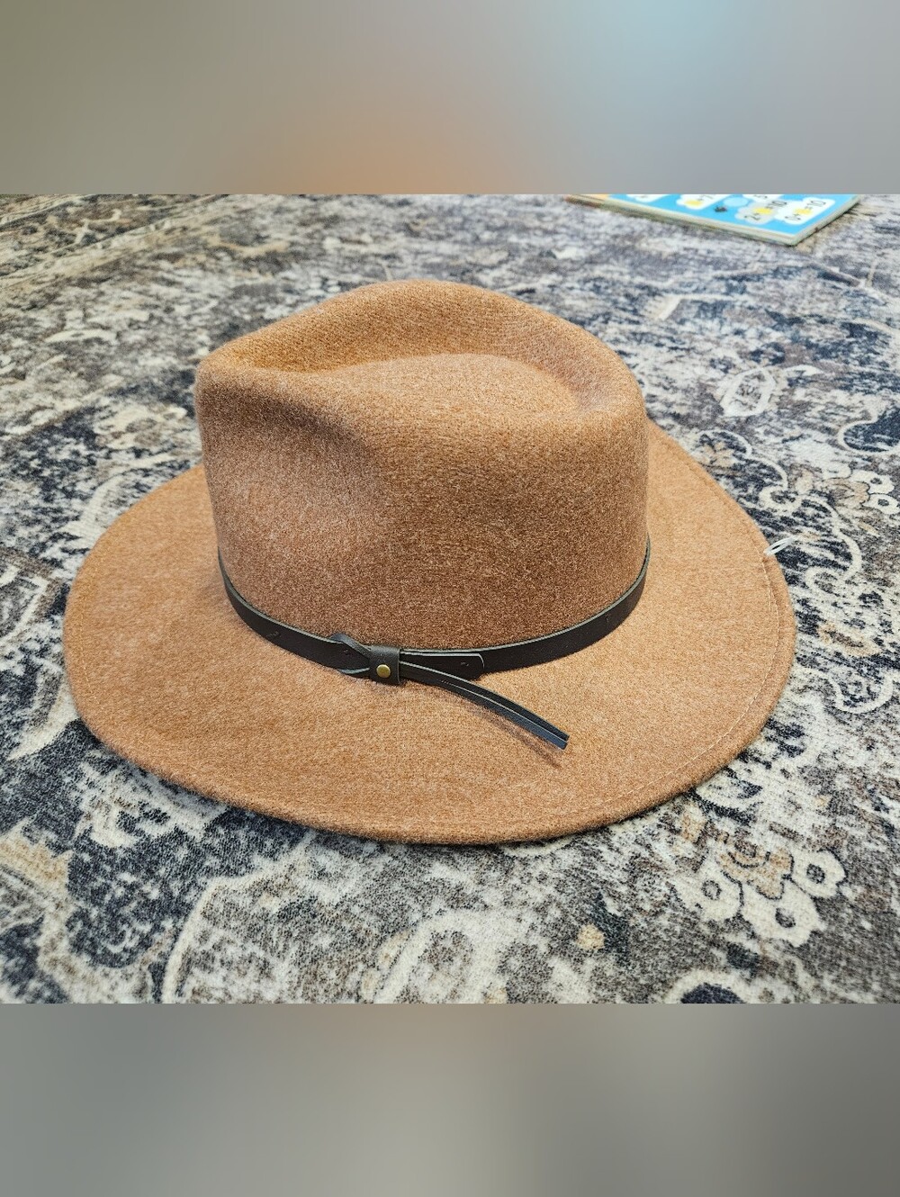 Scala Womens One Size Fedora Hat Light Brown Color Light Classic Quiet Luxury